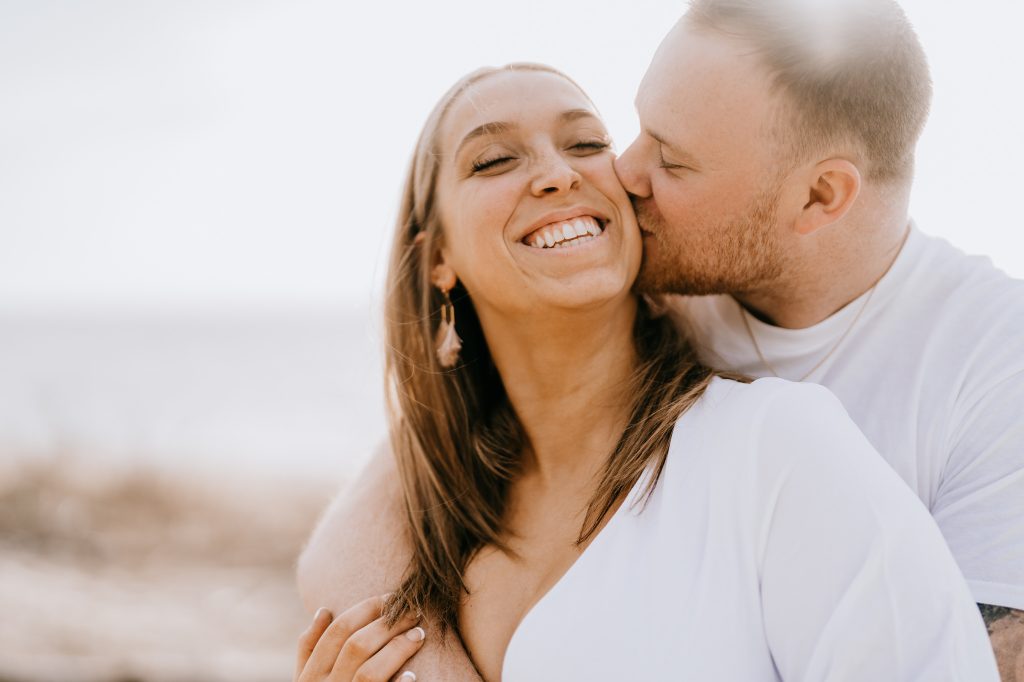 Danielle and Cole Salem Park Beach Engagement Session Salem NJ Russo